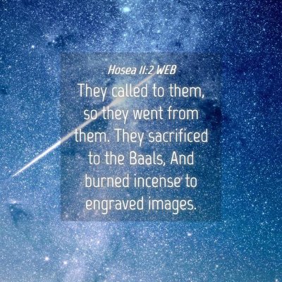 Picture 04 - Hosea 11:2 WEB - They called to them, so they went from them. They - Bible Verse Picture