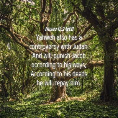 Picture 04 - Hosea 12:2 WEB - Yahweh also has a controversy with Judah, And - Bible Verse Picture