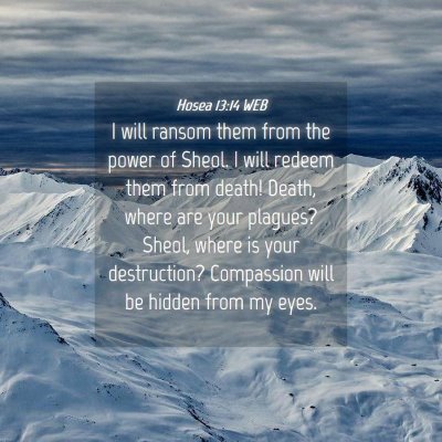 Picture 04 - Hosea 13:14 WEB - I will ransom them from the power of Sheol. I - Bible Verse Picture