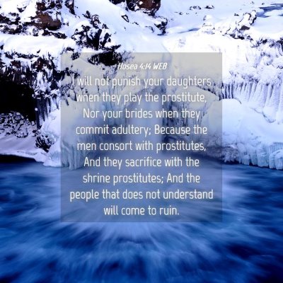 Picture 04 - Hosea 4:14 WEB - I will not punish your daughters when they play - Bible Verse Picture
