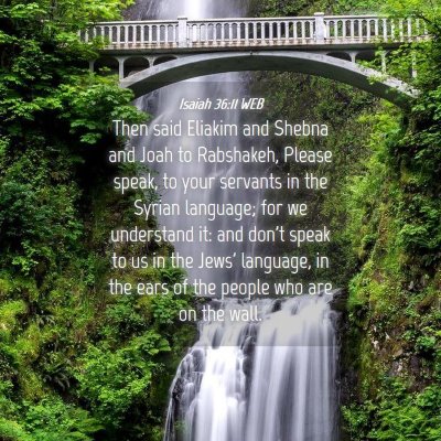 Picture 04 - Isaiah 36:11 WEB - Then said Eliakim and Shebna and Joah to - Bible Verse Picture