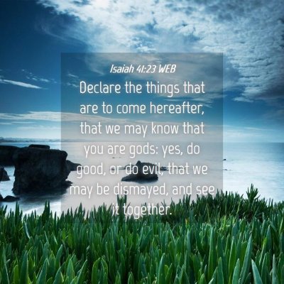 Picture 04 - Isaiah 41:23 WEB - Declare the things that are to come hereafter, - Bible Verse Picture