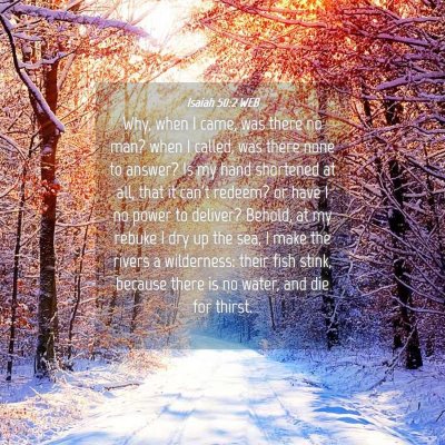 Picture 04 - Isaiah 50:2 WEB - Why, when I came, was there no man? when I - Bible Verse Picture