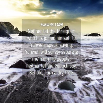 Picture 04 - Isaiah 56:3 WEB - Neither let the foreigner, who has joined himself - Bible Verse Picture