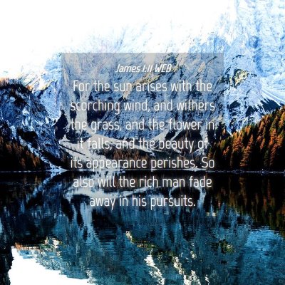 Picture 04 - James 1:11 WEB - For the sun arises with the scorching wind, and - Bible Verse Picture
