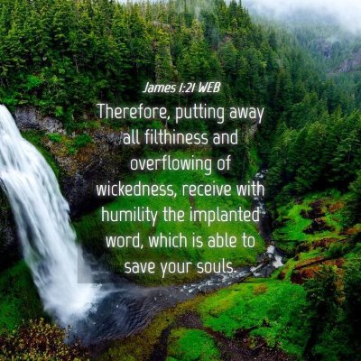 Picture 04 - James 1:21 WEB - Therefore, putting away all filthiness and - Bible Verse Picture