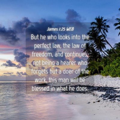 Picture 04 - James 1:25 WEB - But he who looks into the perfect law, the law of - Bible Verse Picture