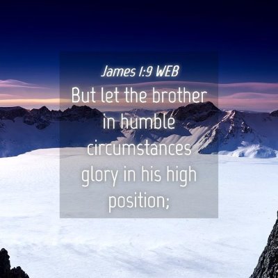 Picture 04 - James 1:9 WEB - But let the brother in humble circumstances glory - Bible Verse Picture