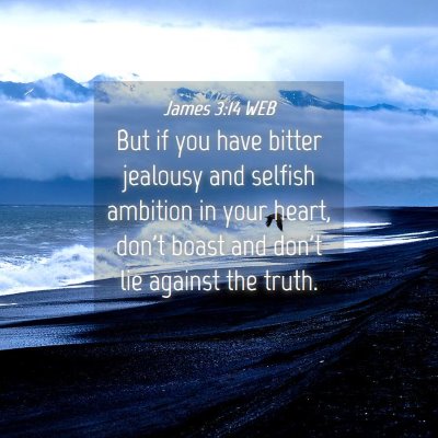 Picture 04 - James 3:14 WEB - But if you have bitter jealousy and selfish - Bible Verse Picture