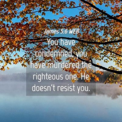 Picture 04 - James 5:6 WEB - You have condemned, you have murdered the - Bible Verse Picture