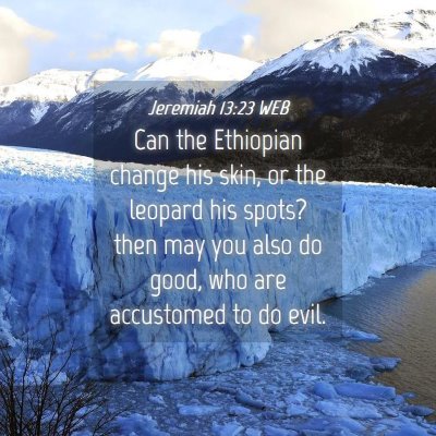 Picture 04 - Jeremiah 13:23 WEB - Can the Ethiopian change his skin, or the leopard - Bible Verse Picture