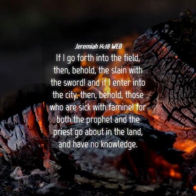 Picture 04 - Jeremiah 14:18 WEB - If I go forth into the field, then, behold, the - Bible Verse Picture
