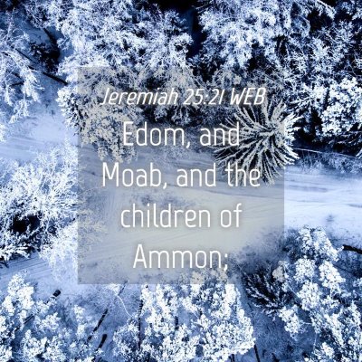 Picture 04 - Jeremiah 25:21 WEB - Edom, and Moab, and the children of - Bible Verse Picture