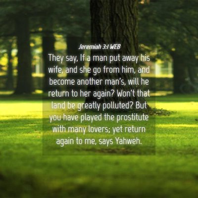 Picture 04 - Jeremiah 3:1 WEB - They say, If a man put away his wife, and she go - Bible Verse Picture