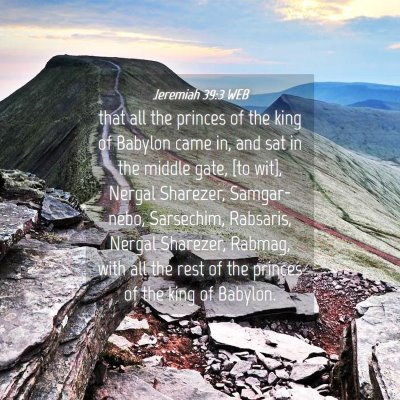 Picture 04 - Jeremiah 39:3 WEB - that all the princes of the king of Babylon came - Bible Verse Picture