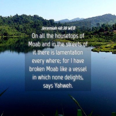 Picture 04 - Jeremiah 48:38 WEB - On all the housetops of Moab and in the streets - Bible Verse Picture