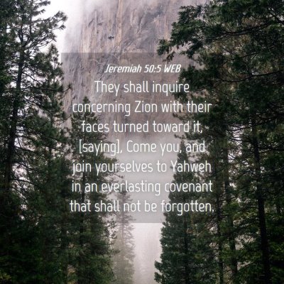 Picture 04 - Jeremiah 50:5 WEB - They shall inquire concerning Zion with their - Bible Verse Picture