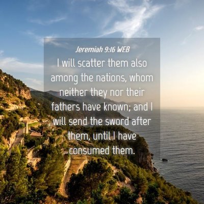 Picture 04 - Jeremiah 9:16 WEB - I will scatter them also among the nations, whom - Bible Verse Picture