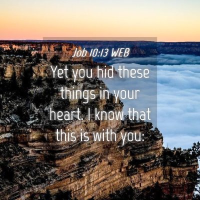 Picture 04 - Job 10:13 WEB - Yet you hid these things in your heart. I know - Bible Verse Picture
