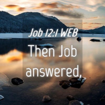 Picture 04 - Job 12:1 WEB - Then Job - Bible Verse Picture