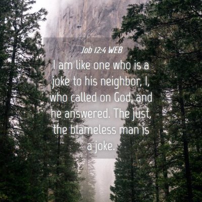 Picture 04 - Job 12:4 WEB - I am like one who is a joke to his neighbor, I, - Bible Verse Picture