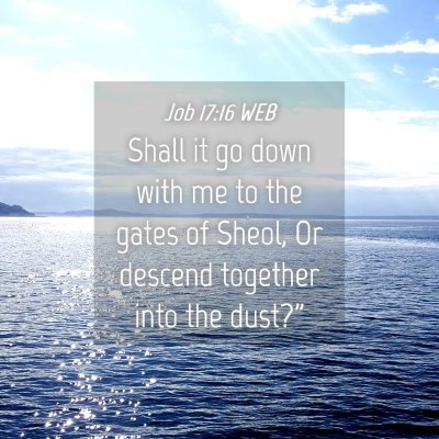 Picture 04 - Job 17:16 WEB - Shall it go down with me to the gates of Sheol, - Bible Verse Picture