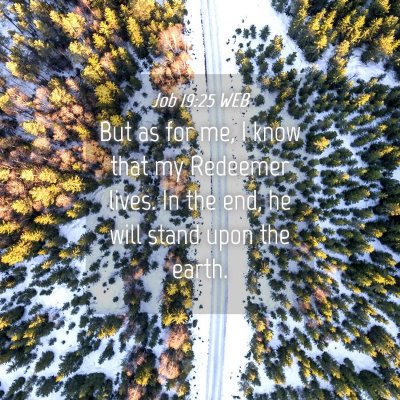 Picture 04 - Job 19:25 WEB - But as for me, I know that my Redeemer lives. In - Bible Verse Picture