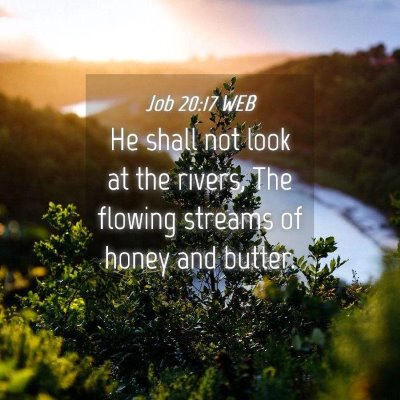 Picture 04 - Job 20:17 WEB - He shall not look at the rivers, The flowing - Bible Verse Picture