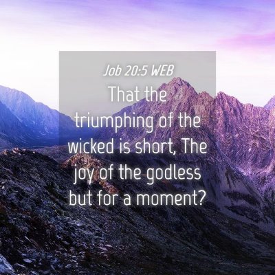 Picture 04 - Job 20:5 WEB - That the triumphing of the wicked is short, The - Bible Verse Picture