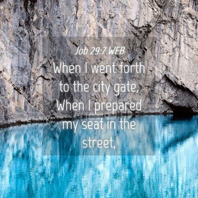 Picture 04 - Job 29:7 WEB - When I went forth to the city gate, When I - Bible Verse Picture