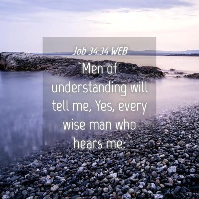 Picture 04 - Job 34:34 WEB - Men of understanding will tell me, Yes, every - Bible Verse Picture