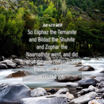 Picture 04 - Job 42:9 WEB - So Eliphaz the Temanite and Bildad the Shuhite - Bible Verse Picture