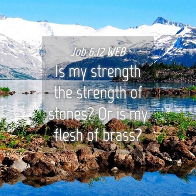 Picture 04 - Job 6:12 WEB - Is my strength the strength of stones? Or is my - Bible Verse Picture