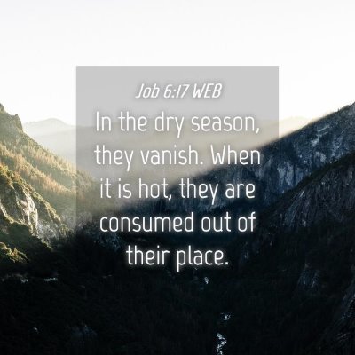 Picture 04 - Job 6:17 WEB - In the dry season, they vanish. When it is hot, - Bible Verse Picture