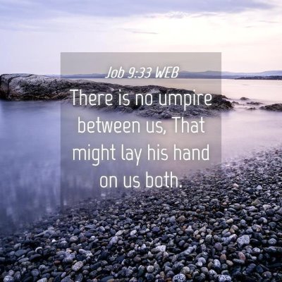 Picture 04 - Job 9:33 WEB - There is no umpire between us, That might lay his - Bible Verse Picture