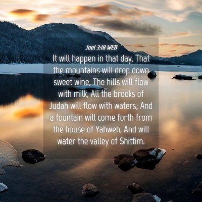 Picture 04 - Joel 3:18 WEB - It will happen in that day, That the mountains - Bible Verse Picture