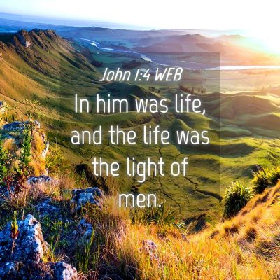 Picture 04 - John 1:4 WEB - In him was life, and the life was the light of - Bible Verse Picture