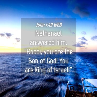 Picture 04 - John 1:49 WEB - Nathanael answered him, 