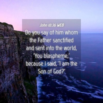 Picture 04 - John 10:36 WEB - Do you say of him whom the Father sanctified and - Bible Verse Picture