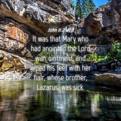 Picture 04 - John 11:2 WEB - It was that Mary who had anointed the Lord with - Bible Verse Picture