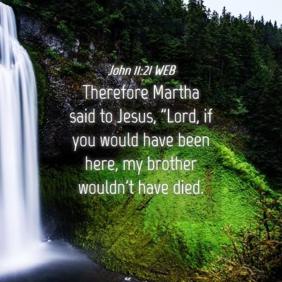 Picture 04 - John 11:21 WEB - Therefore Martha said to Jesus, 