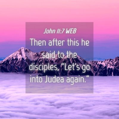 Picture 04 - John 11:7 WEB - Then after this he said to the disciples, 