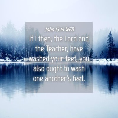 Picture 04 - John 13:14 WEB - If I then, the Lord and the Teacher, have washed - Bible Verse Picture