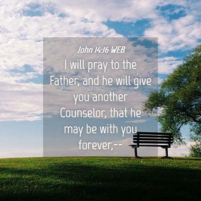 Picture 04 - John 14:16 WEB - I will pray to the Father, and he will give you - Bible Verse Picture
