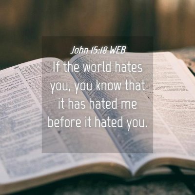 Picture 04 - John 15:18 WEB - If the world hates you, you know that it has - Bible Verse Picture