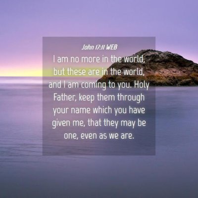 Picture 04 - John 17:11 WEB - I am no more in the world, but these are in the - Bible Verse Picture