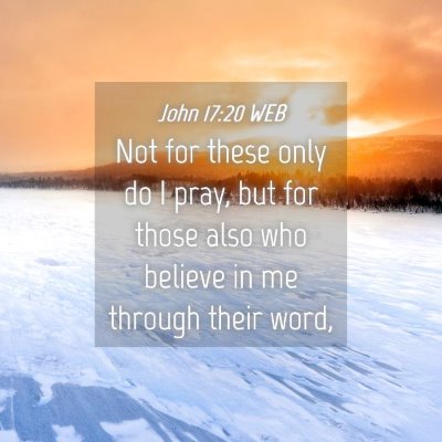 Picture 04 - John 17:20 WEB - Not for these only do I pray, but for those also - Bible Verse Picture