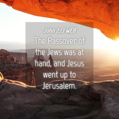 Picture 04 - John 2:13 WEB - The Passover of the Jews was at hand, and Jesus - Bible Verse Picture