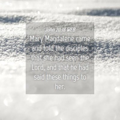 Picture 04 - John 20:18 WEB - Mary Magdalene came and told the disciples that - Bible Verse Picture