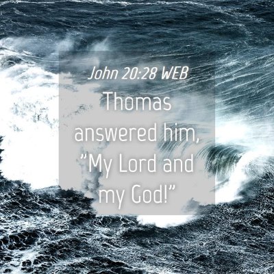 Picture 04 - John 20:28 WEB - Thomas answered him, 